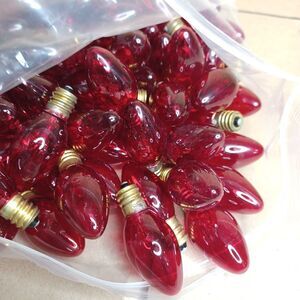 Lot 175 Red Christmas Light Bulbs - C7 Light Show 5w Outdoor Indoor